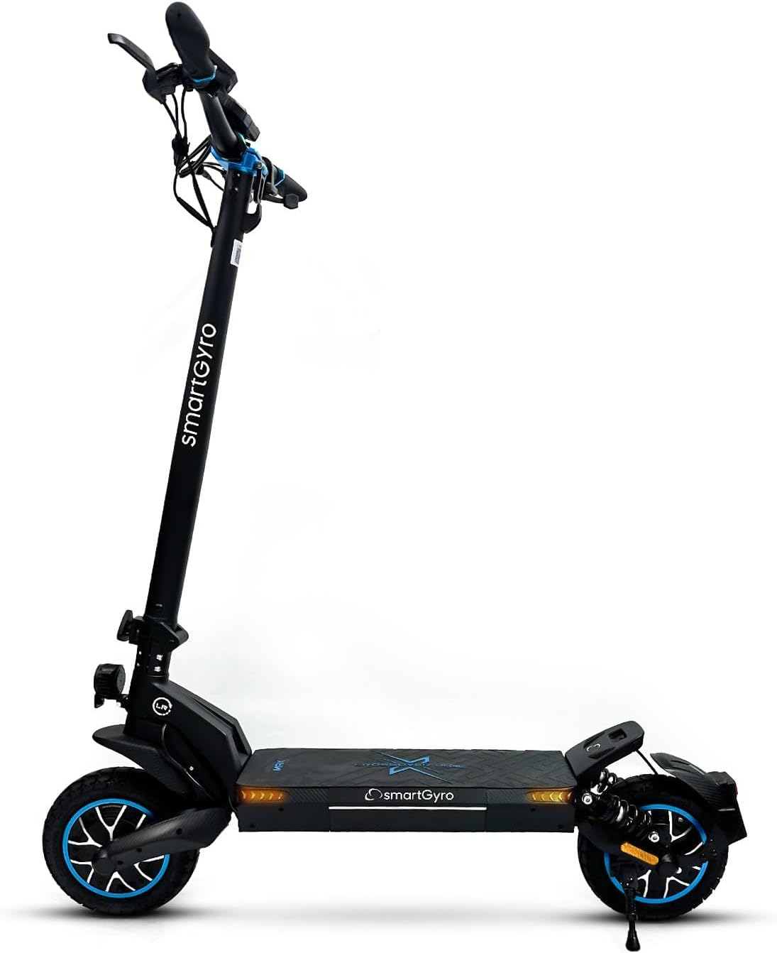 Electric Scooter Smartgyro Black 500 W Black electric scooter with blue accents
