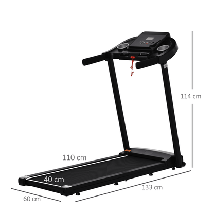 HOMCOM 1.5HP Treadmill, 12km/h Electric 1.5HP Motorised Running Machine, w/ 12 Programs, LED Display, for Home Gym Indoor Fitness