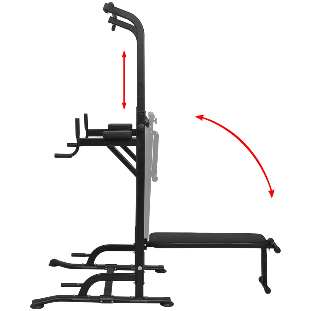 vidaXL Power Tower with Sit-up Bench