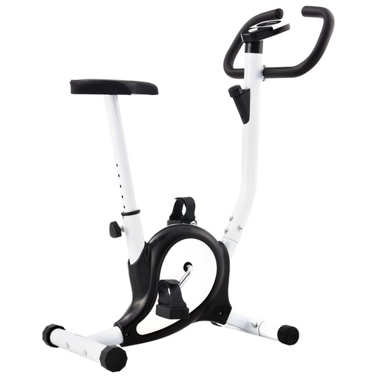 vidaXL Exercise Bike with Belt Resistance Black