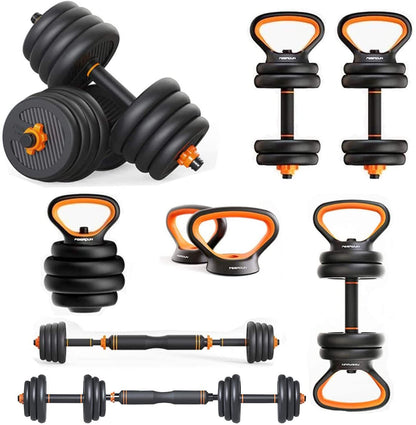 6-in-1 Multifunctional Dumbbell, Kettlebell, and Barbell Set