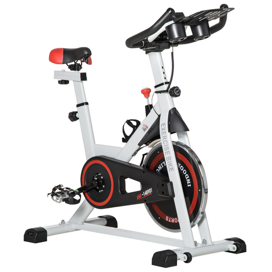 8kg Flywheel Exercise Bike with Adjustable Height/Resistance LCD Monitor by HOMCOM