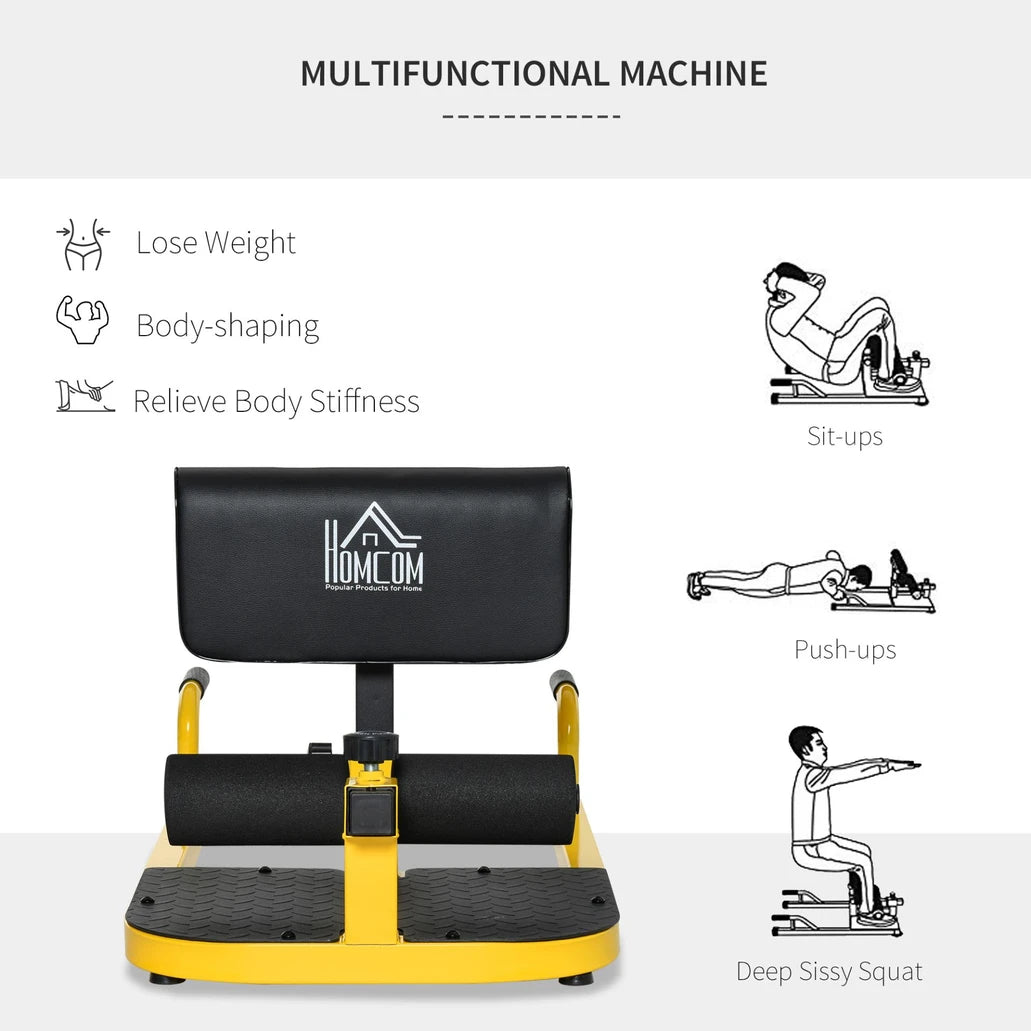 Multifunctional Homcom 3-in-1 Squat Machine for Full-Body Workout