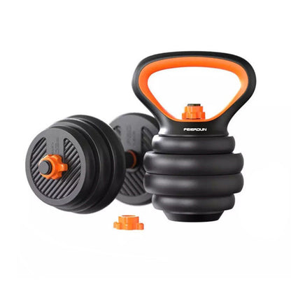 6-in-1 Multifunctional Dumbbell, Kettlebell, and Barbell Set