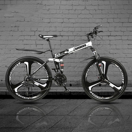 Dual Shock Absorbing Folding Mountain Bike – Versatile Off-road Bike for Students and Commuters