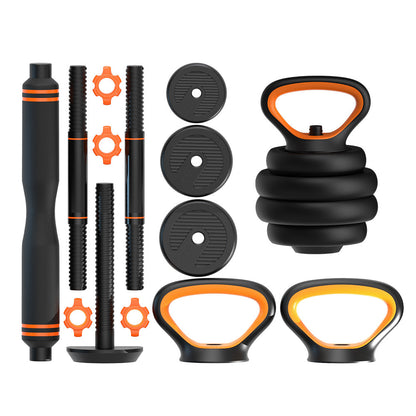 6-in-1 Multifunctional Dumbbell, Kettlebell, and Barbell Set