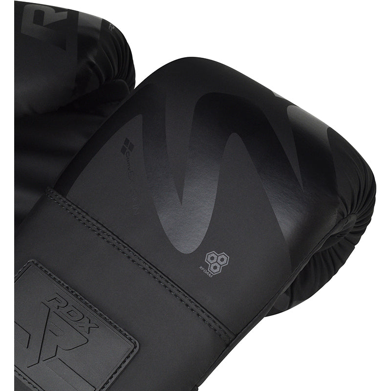 RDX F15 Noir 4oz Bag Gloves - Premium leather training mitts for home boxing & fitness. Lightweight, durable & comfortable. Shop FlexFlow Fitness!