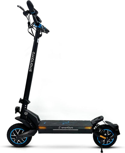 Electric Scooter Smartgyro Black 500 W Black electric scooter with blue accents 